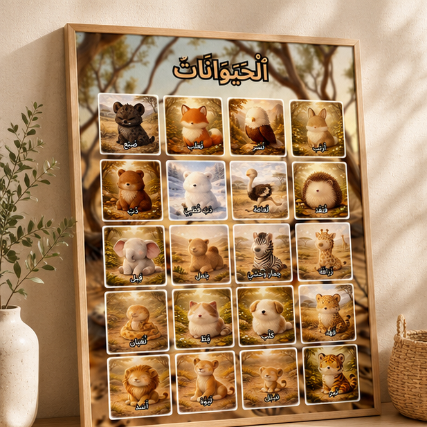 PDF Affiche Animaux Sauvages Arabes Vocalisés — Jidart™