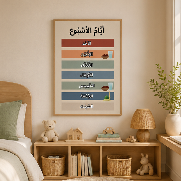 PDF Affiche Jours de la Semaine Arabe Vocalisé — Jidart™