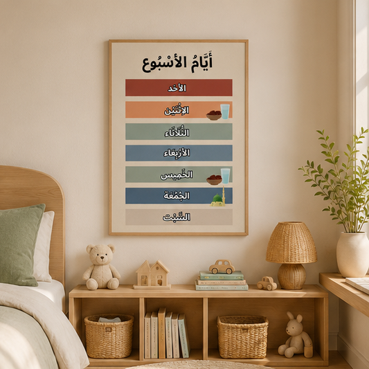 PDF Affiche Jours de la Semaine Arabe Vocalisé — Jidart™