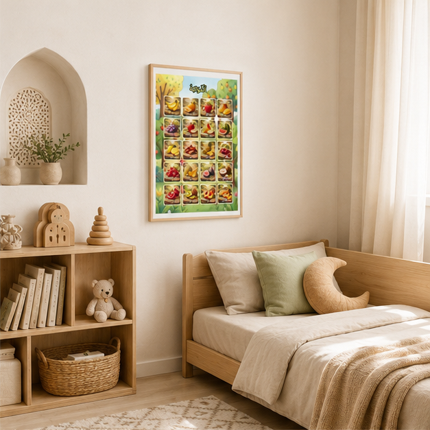 PDF Affiche Fruits en Arabe Vocalisé — Jidart™