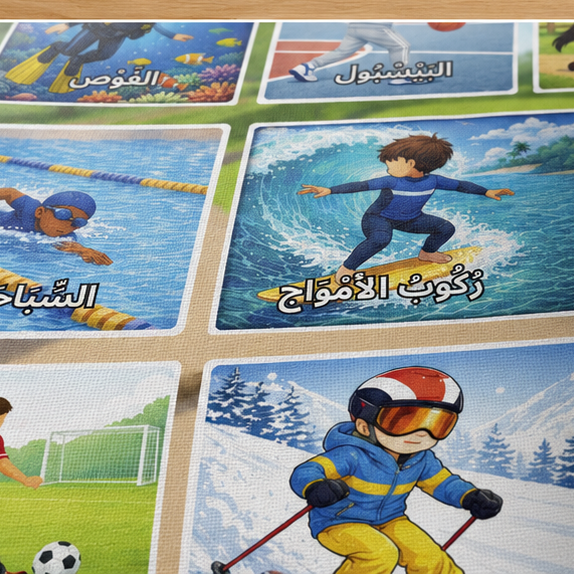 PDF Affiche Apprentissage Arabe  Sports V2 — Jidart™