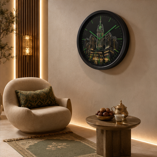 Horloge Murale Makkah avec Cadre — Jidart™
