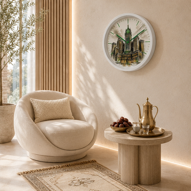 Horloge Murale Makkah avec Cadre — Jidart™