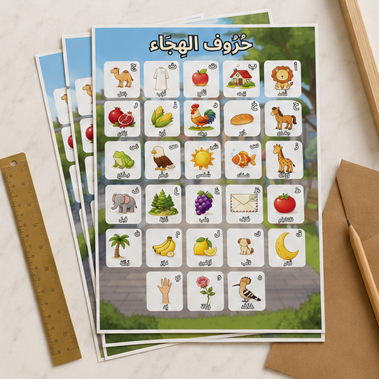 PDF Affiche Alphabet Arabe Vocalisé — Jidart™