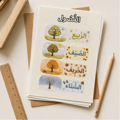 PDF Affiche Saisons en Arabe Vocalisé — Jidart™